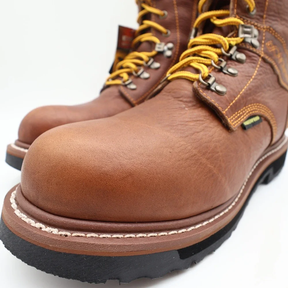 Dan Post Modern Waterproof Work Boots Mens 10.5 D Brown Leather NWT